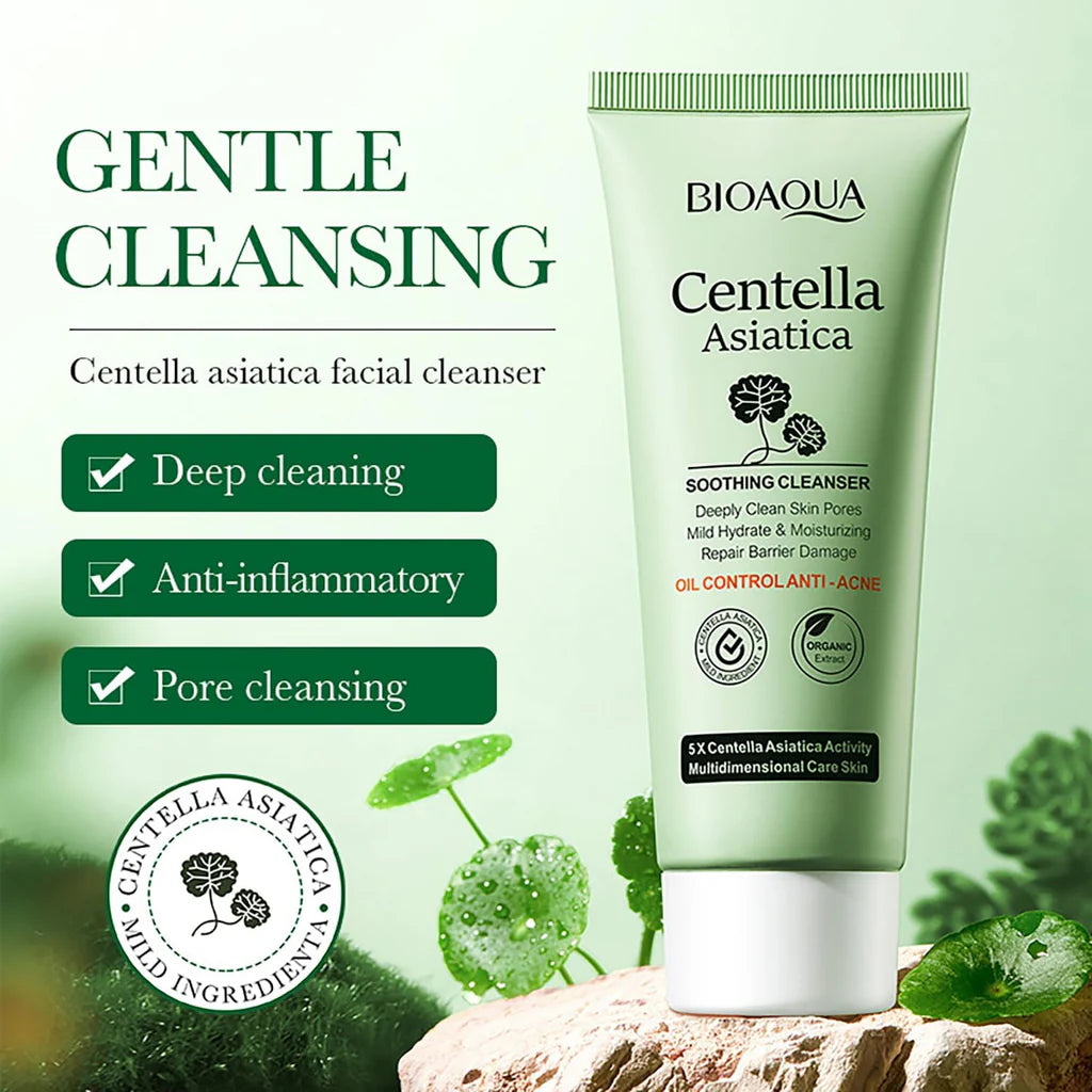 BIOAQUA Centella Asiatica Soothing Face Cleanser Oil Control 100g/3.5oz